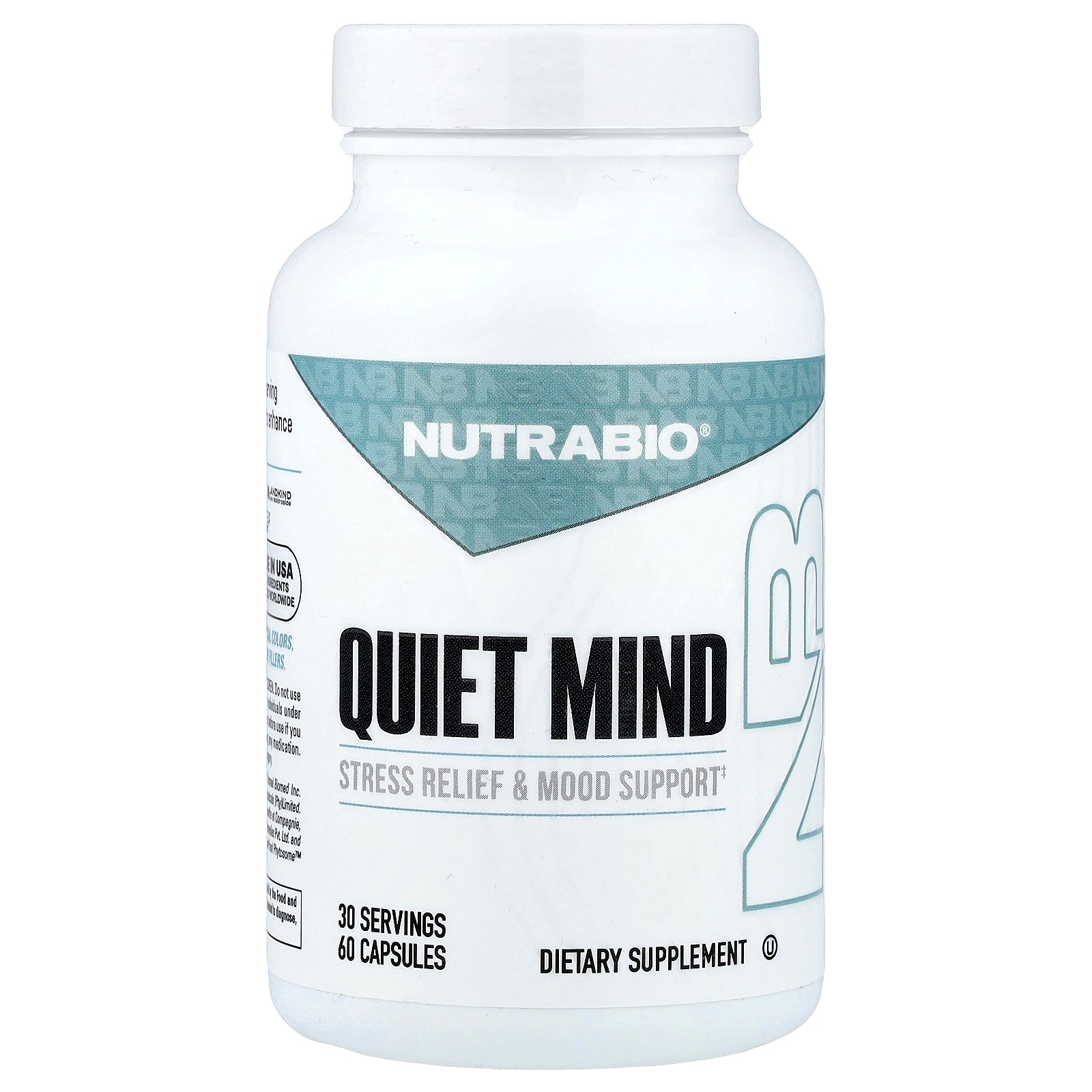 NutraBio, Quiet Mind, 60 Capsules