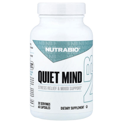 NutraBio, Quiet Mind, 60 Capsules