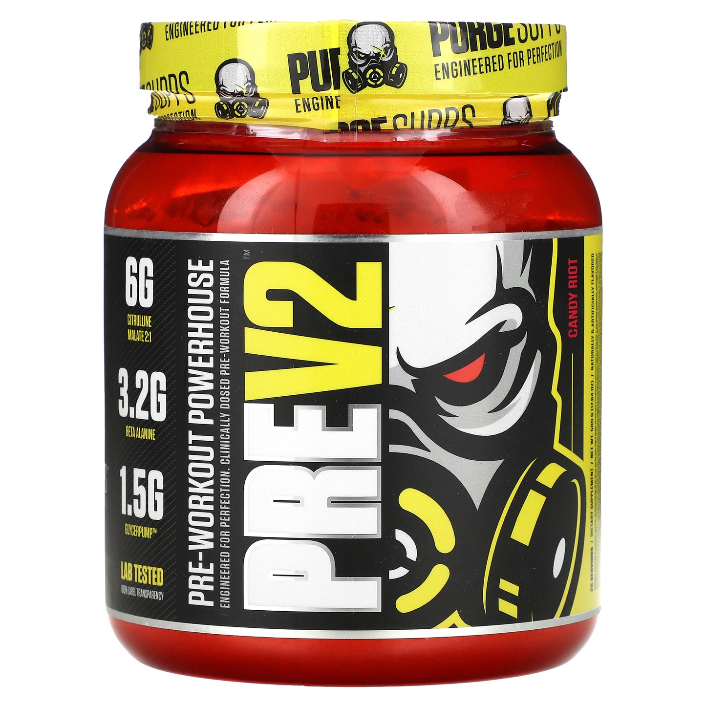 MuscleSport, Pre V2, Pre-Workout Powerhouse, Candy Riot, 17.64 oz (500 g)