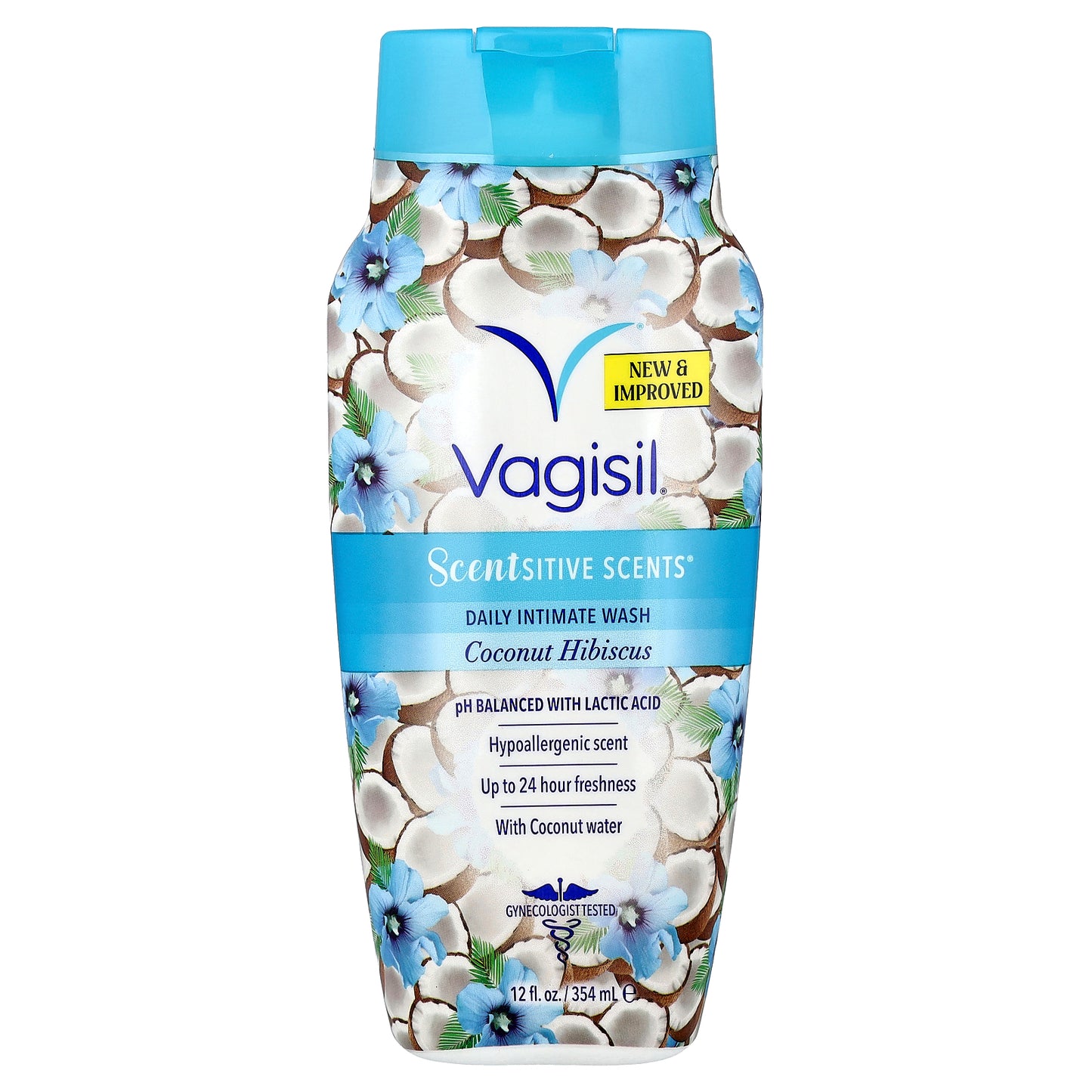 Vagisil, Scentsitive Scents®, Daily Intimate Wash, Coconut Hibiscus, 12 fl oz (354 ml)