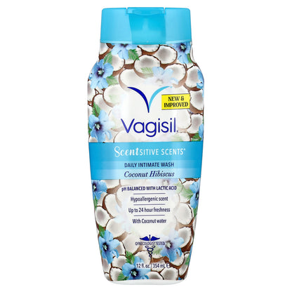 Vagisil, Scentsitive Scents®, Daily Intimate Wash, Coconut Hibiscus, 12 fl oz (354 ml)