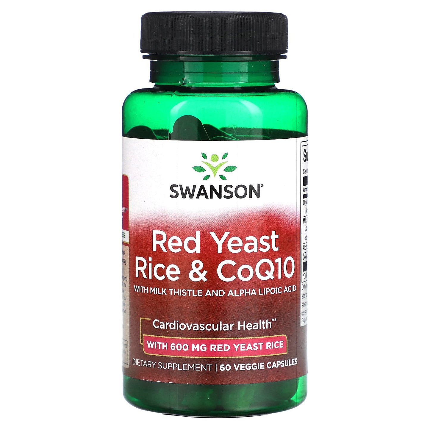 Swanson, Red Yeast Rice & CoQ10 with Milk Thistle and Alpha Lipoic Acid, 60 Veggie Capsules