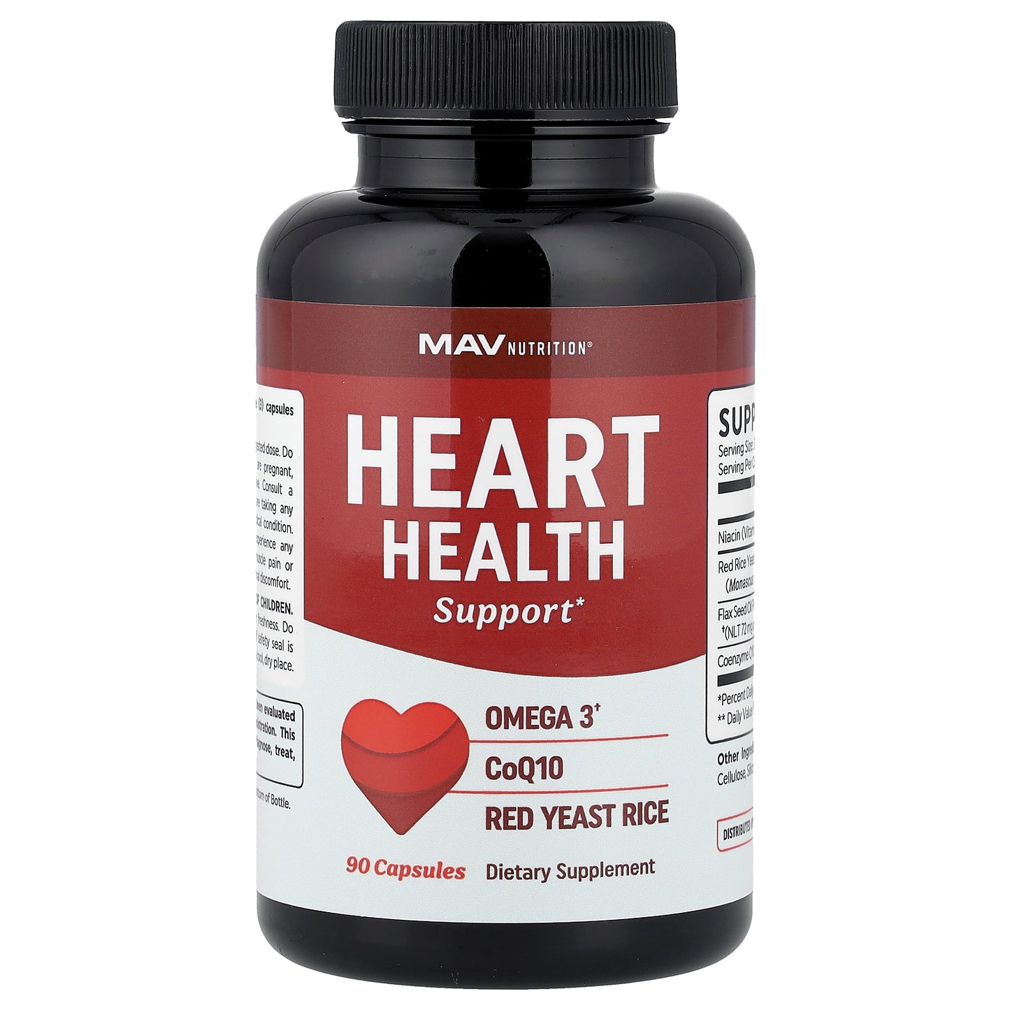 MAV Nutrition, Heart Health Support, 90 Capsules