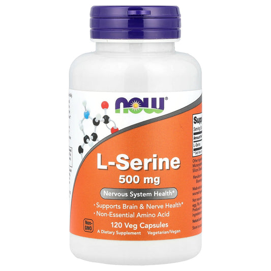NOW Foods, L-Serine, 500 mg , 120 Veg Capsules
