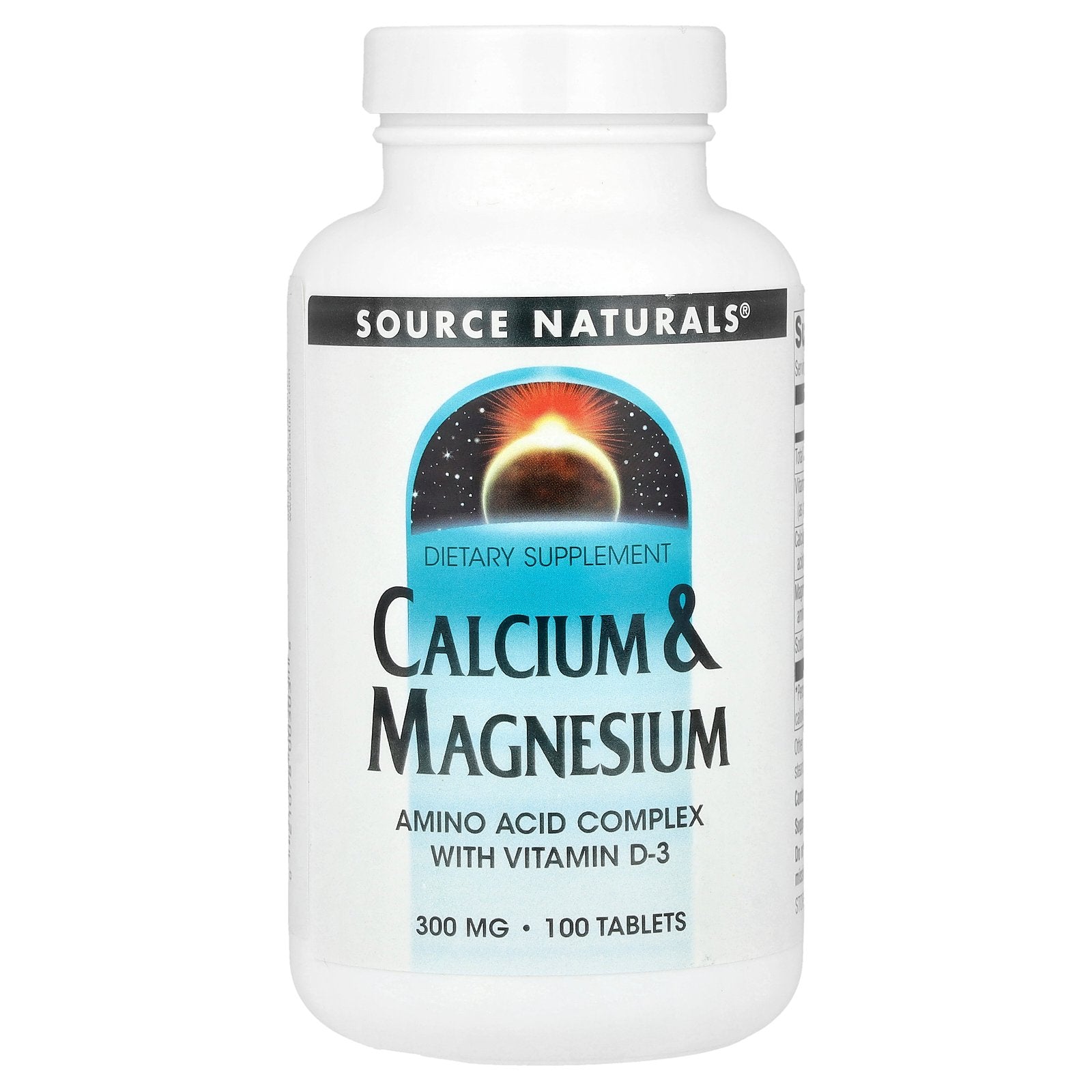 Source Naturals, Calcium & Magnesium, 100 Tablets