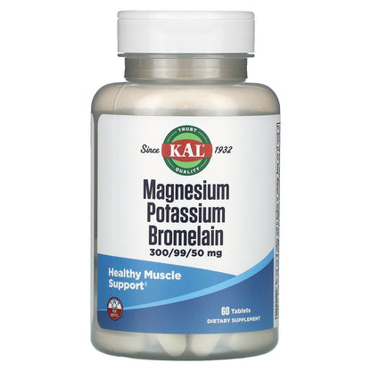 KAL, Magnesium Potassium Bromelain, 60 Tablets