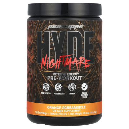 ProSupps, HYDE® Nightmare, Intense Energy Pre-Workout, Orange Screamsicle, 15 oz (425.1 g)