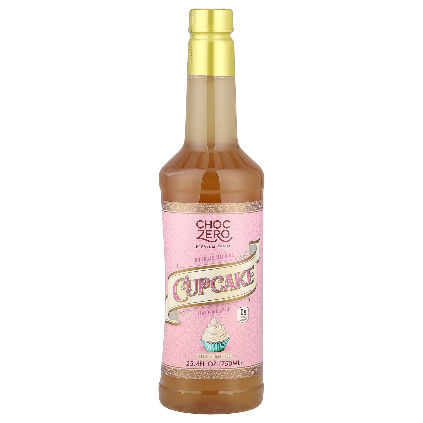 ChocZero, Premium Syrup, Cupcake, Sugar Free, 25.4 fl oz (750 ml)