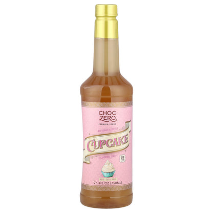ChocZero, Premium Syrup, Cupcake, Sugar Free, 25.4 fl oz (750 ml)