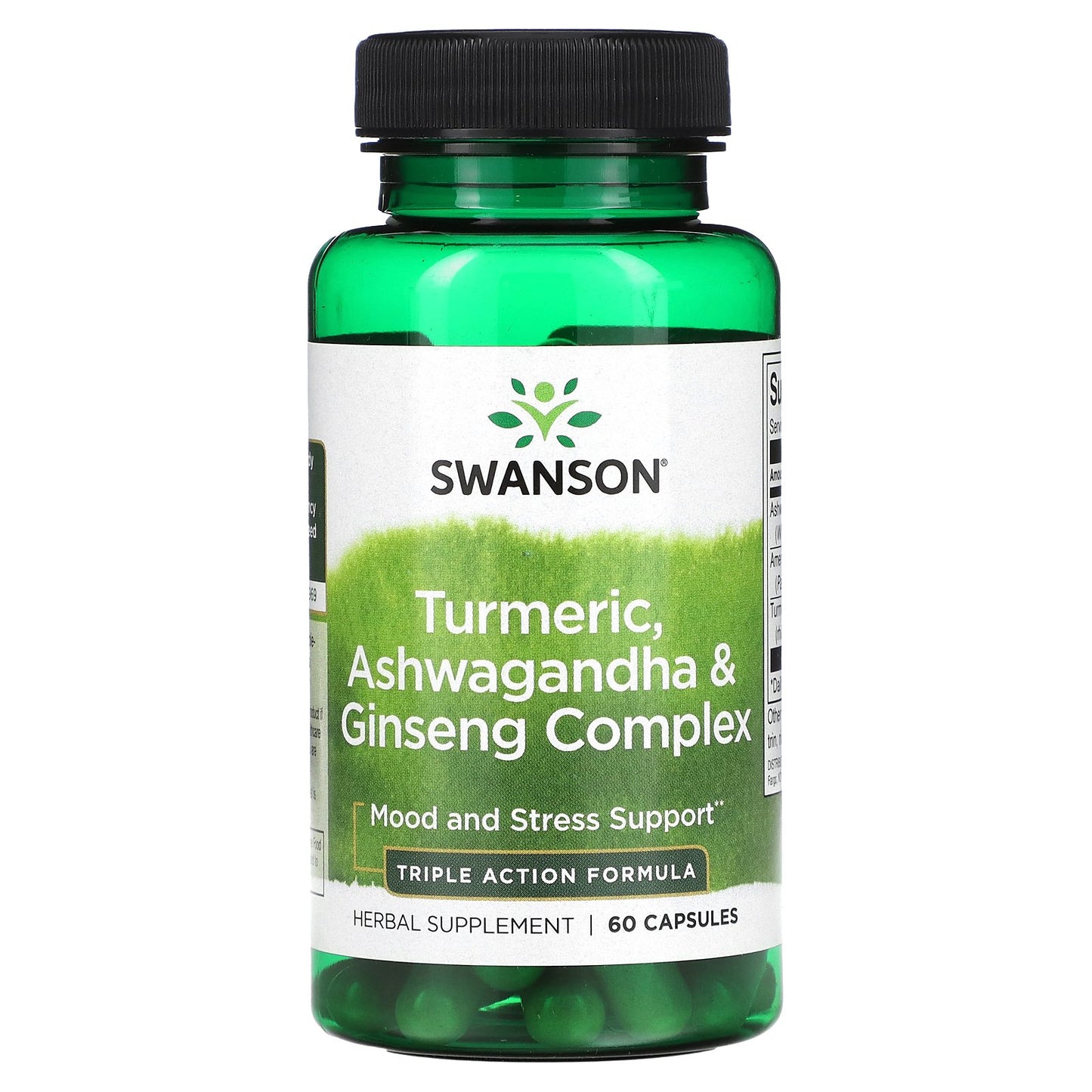 Swanson, Turmeric, Ashwagandha & Ginseng Complex, 60 Capsules