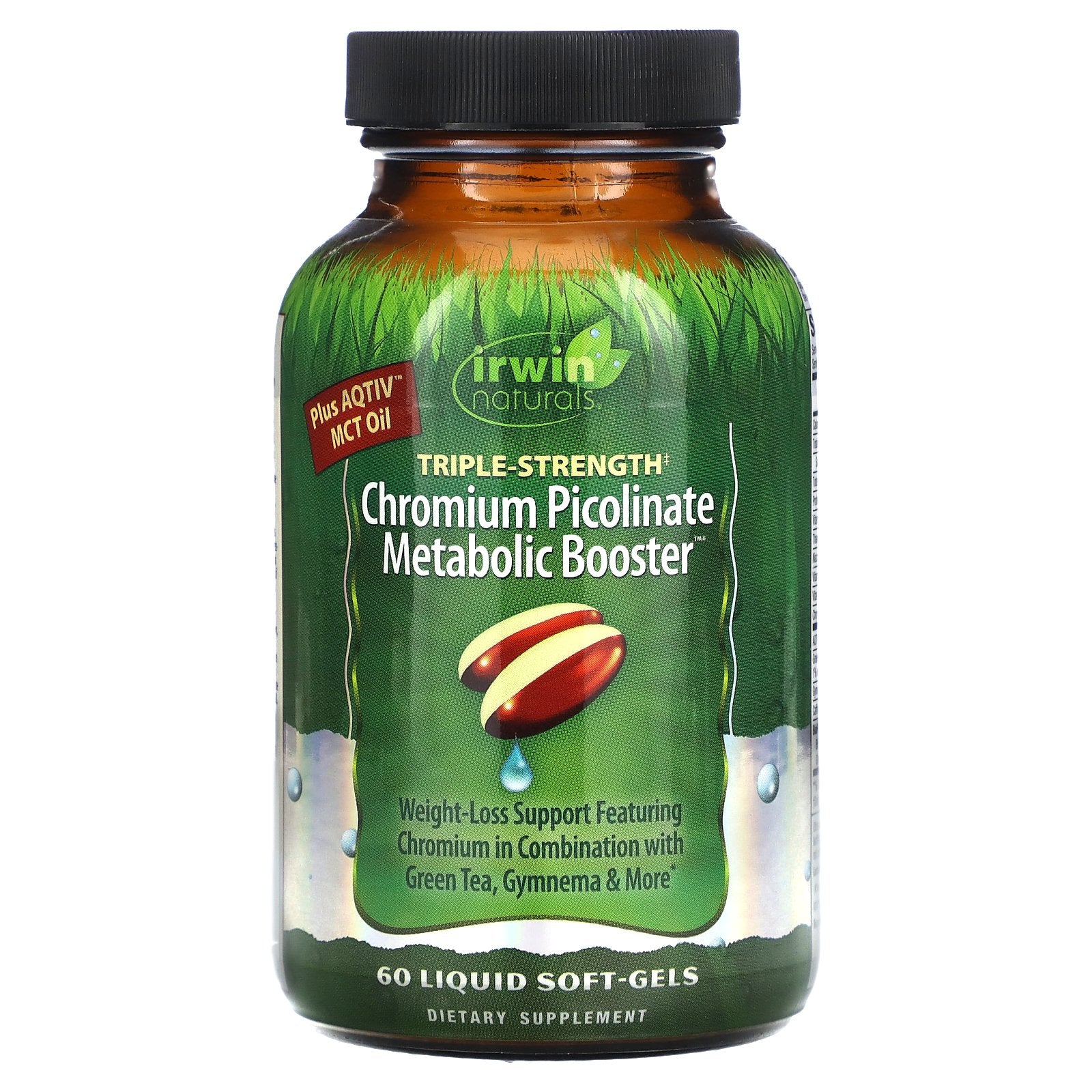 Irwin Naturals, Triple-Strength Chromium Picolinate Metabolic Booster, 60 Liquid Soft-Gels