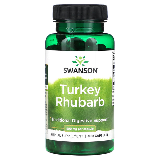 Swanson, Turkey Rhubarb, 500 mg, 100 Capsules