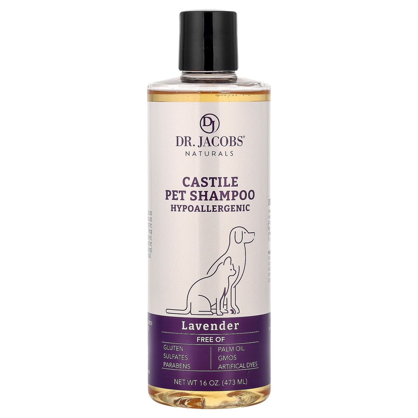 Dr. Jacobs Naturals, Castile Pet Shampoo, Lavender, 16 oz (473 ml)