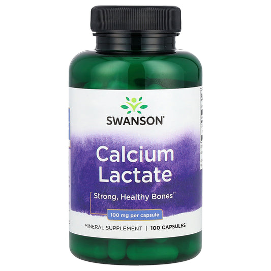 Swanson, Calcium Lactate, 100 mg , 100 Capsules