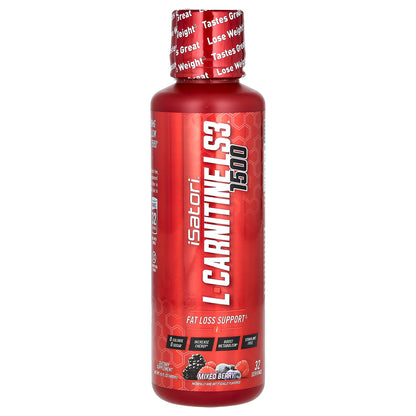 Isatori, L-Carnitine LS3 1500, Mixed Berry, 16 fl oz (480 ml)