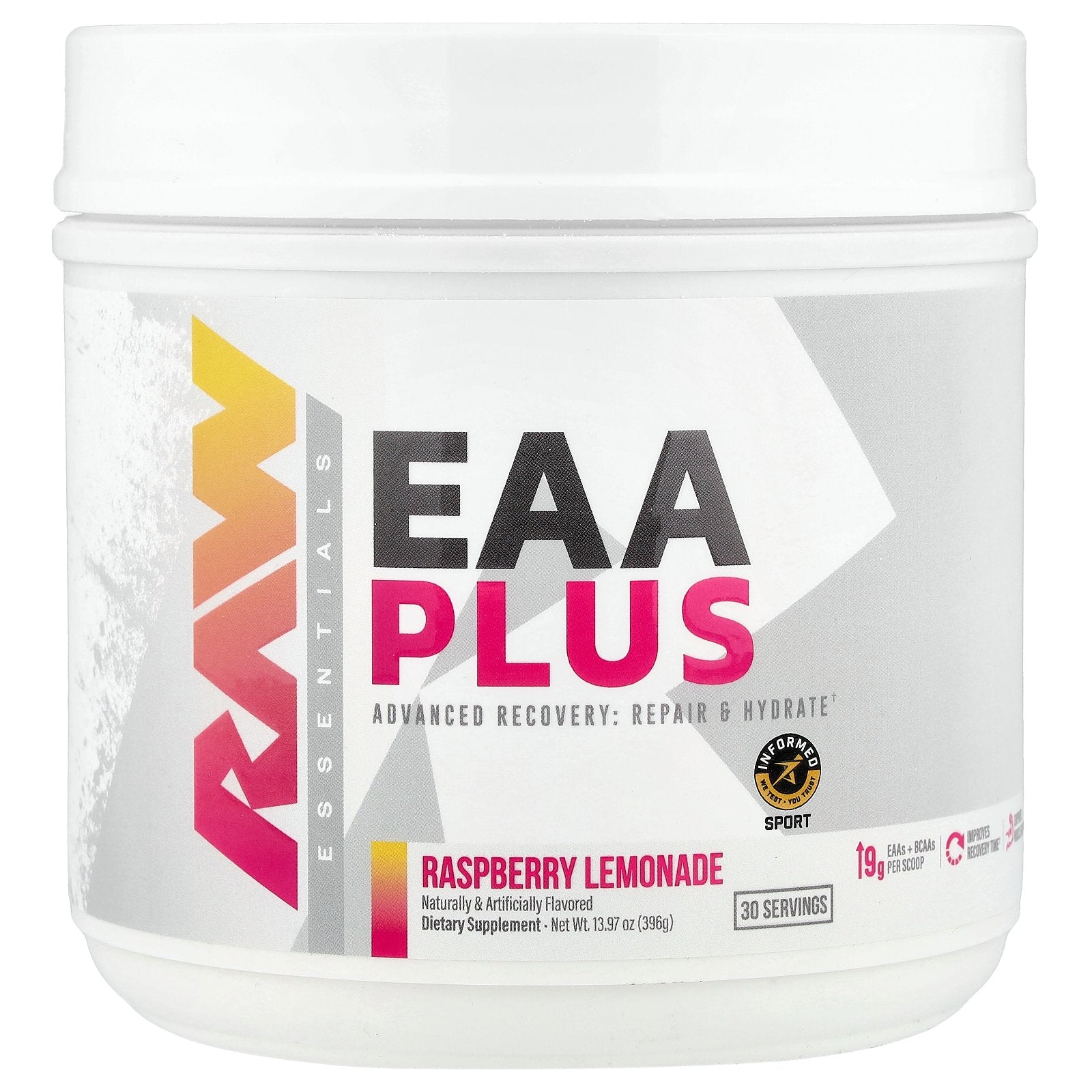 Raw Nutrition, Essentials, EAA Plus, Raspberry Lemonade, 13.97 oz (396 g)