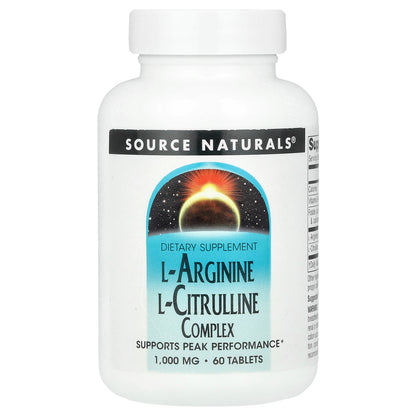 Source Naturals, L-Arginine L-Citrulline Complex, 60 Tablets