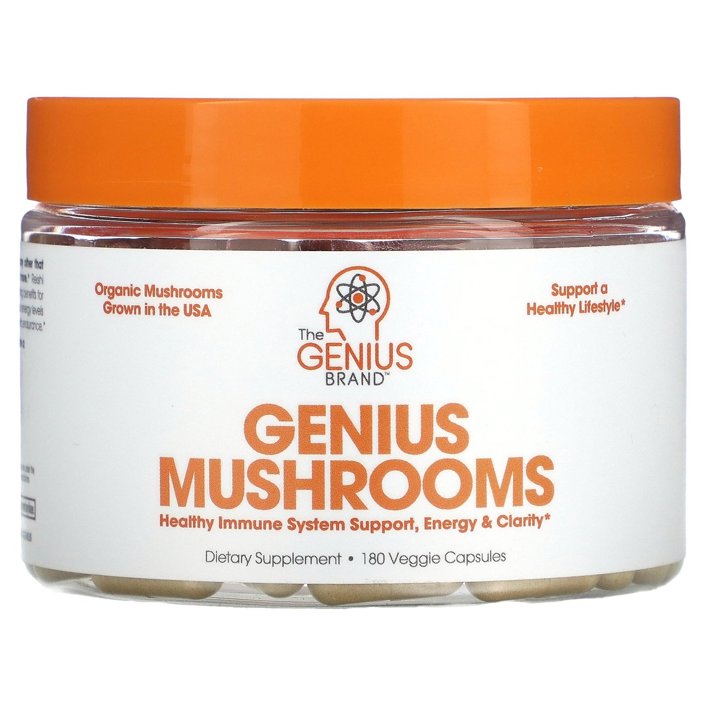 The Genius Brand, Genius Mushrooms, 180 Veggie Capsules