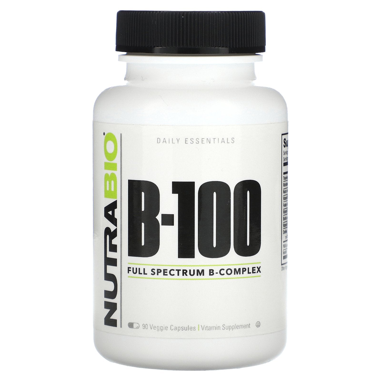 NutraBio, B-100, 90 Veggie Capsules