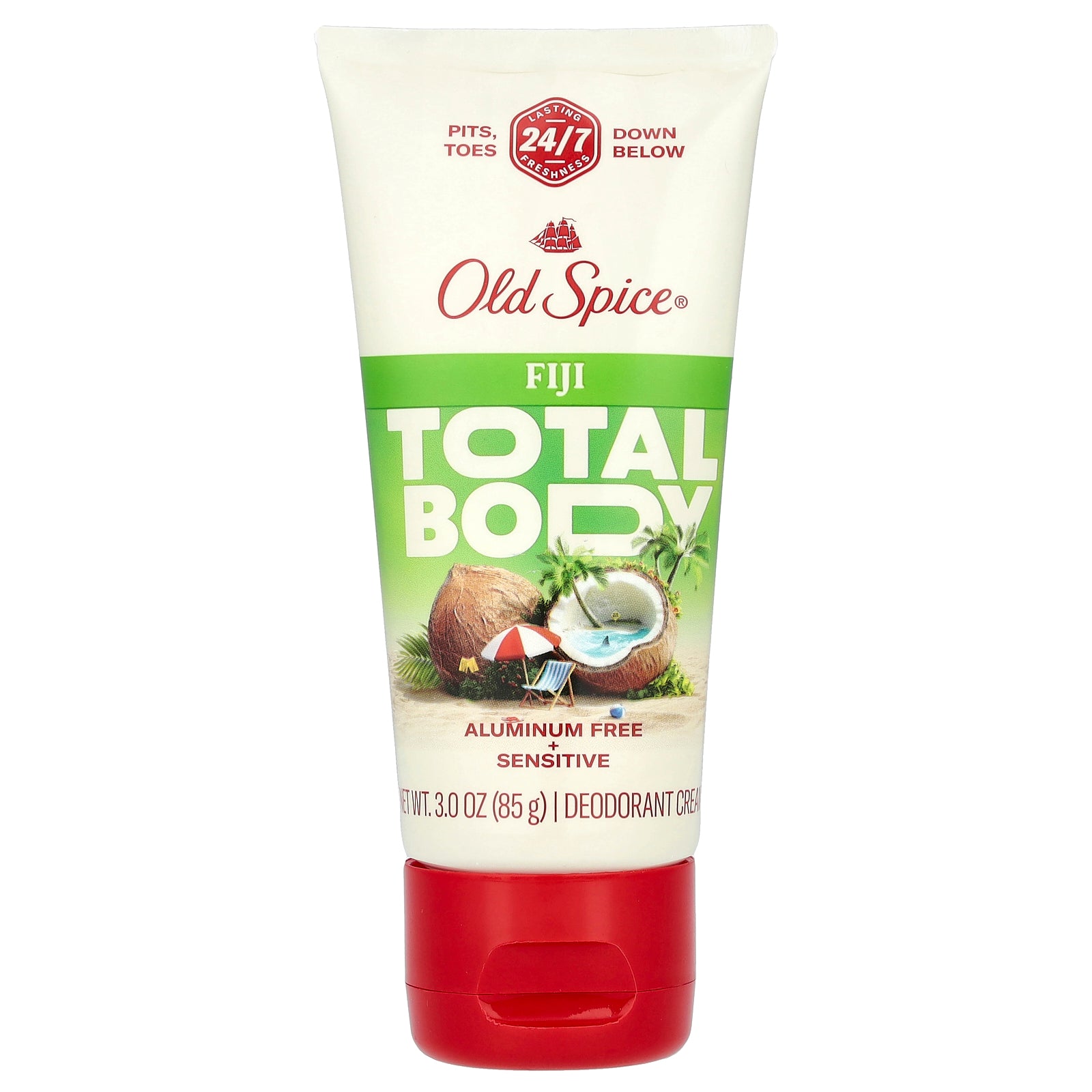 Old Spice, Total Body, Deodorant Cream, Aluminum Free, Fiji , 3 oz (85 g)
