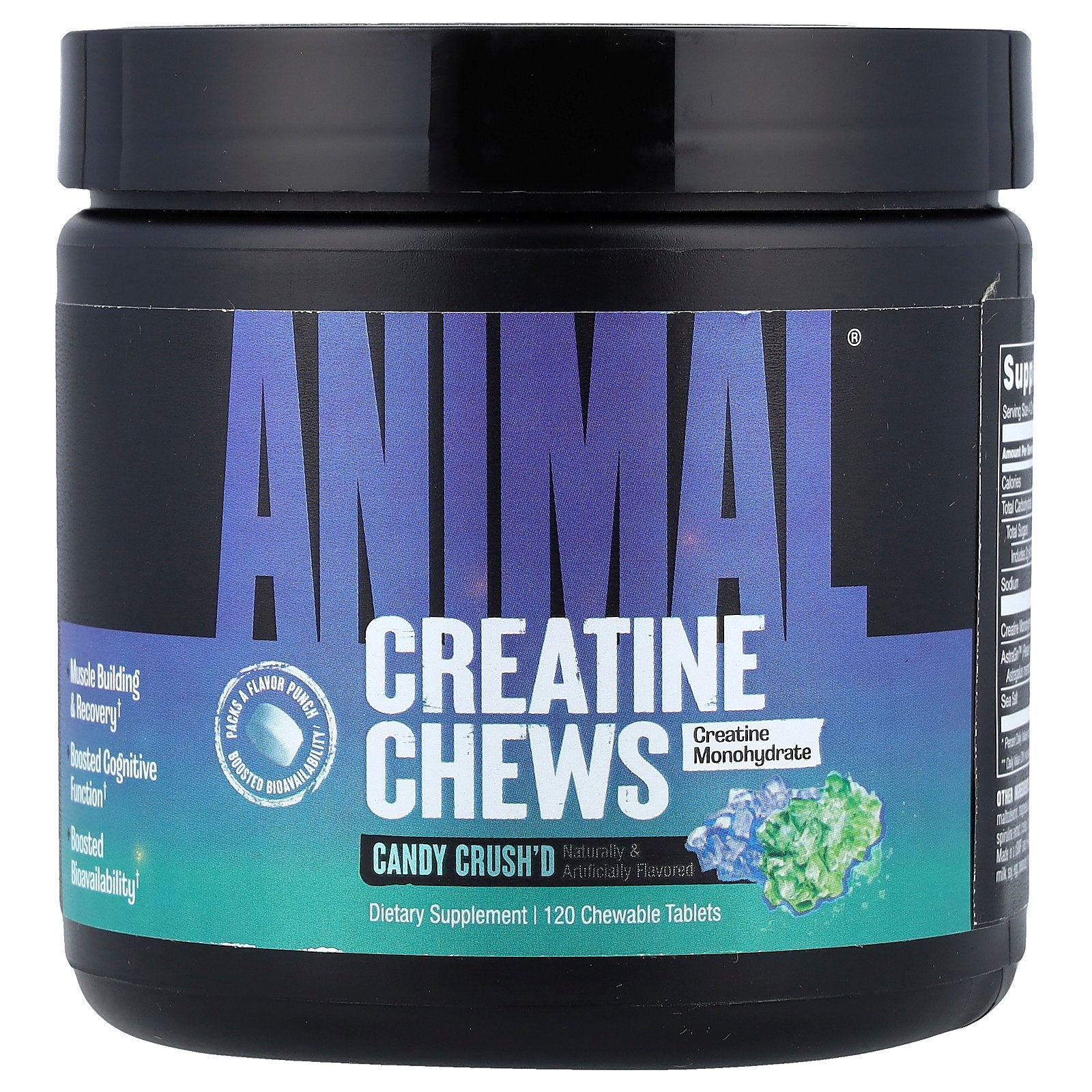 Animal, Creatine Chews, Candy Crush'd, 120 Chewable Tablets