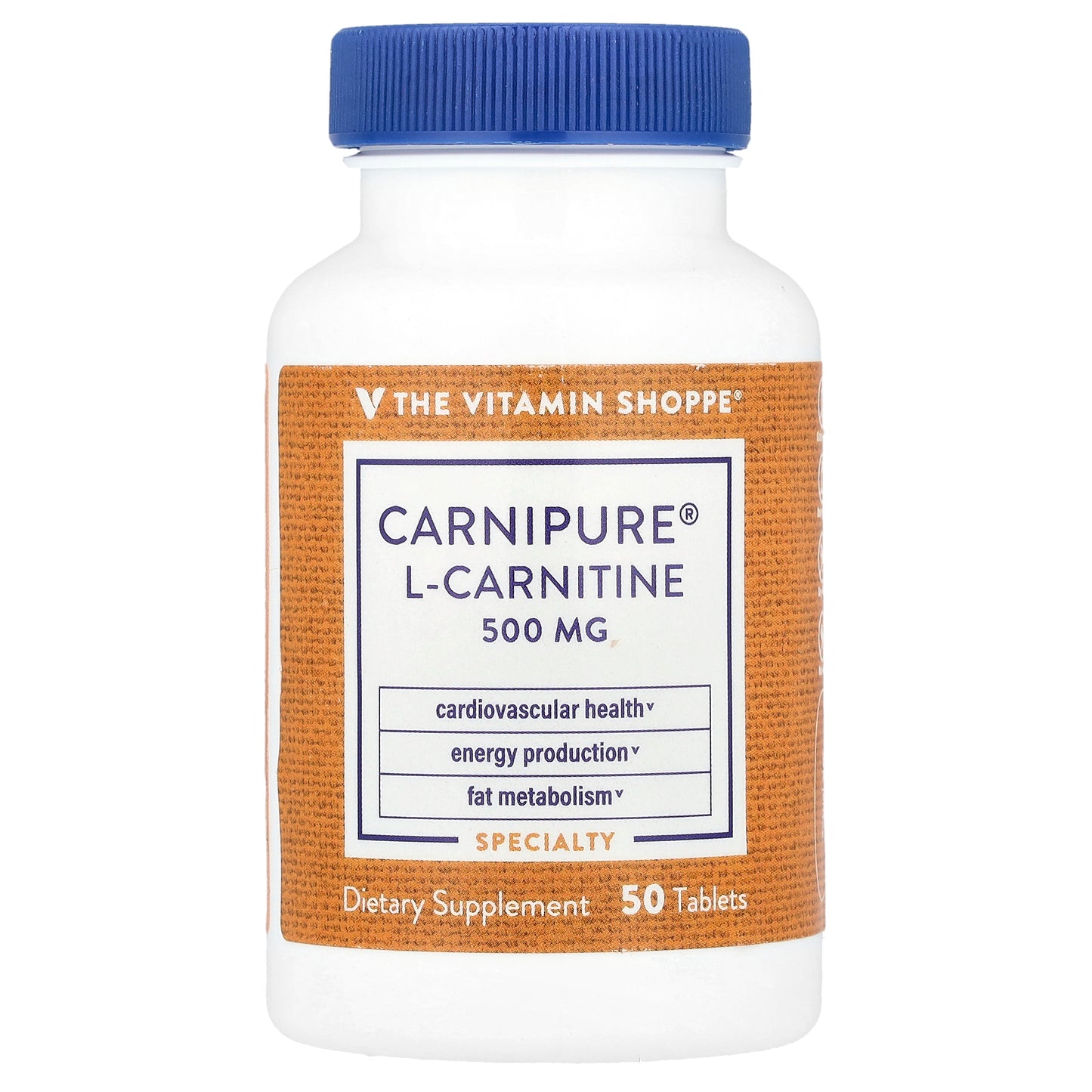 The Vitamin Shoppe, Carnipure® L-Carnitine, 500 mg, 50 Tablets