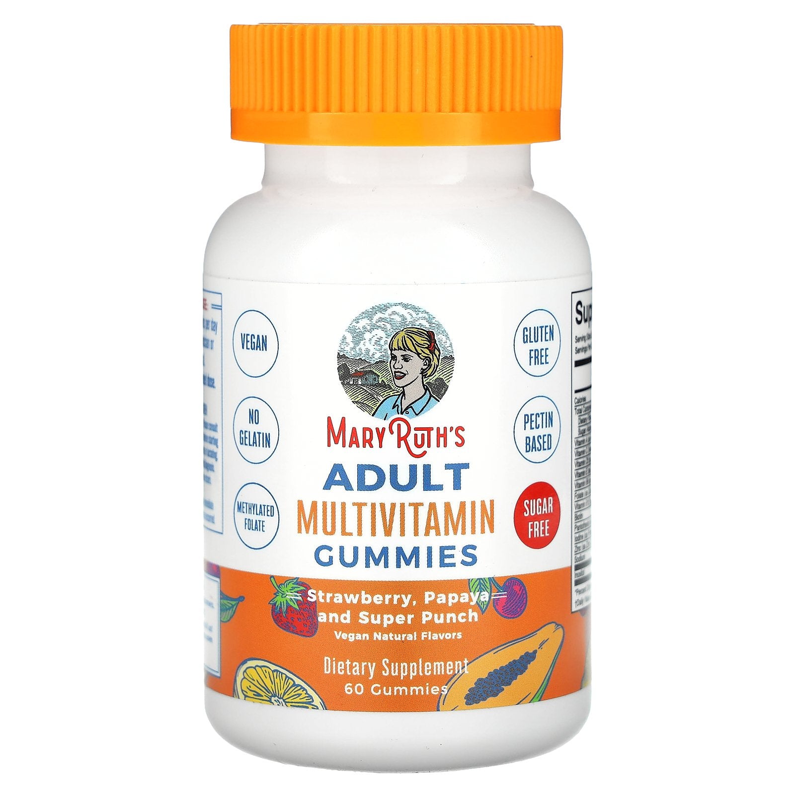 MaryRuth's, Adult Multivitamin, Strawberry, Papaya and Super Punch, 60 Gummies