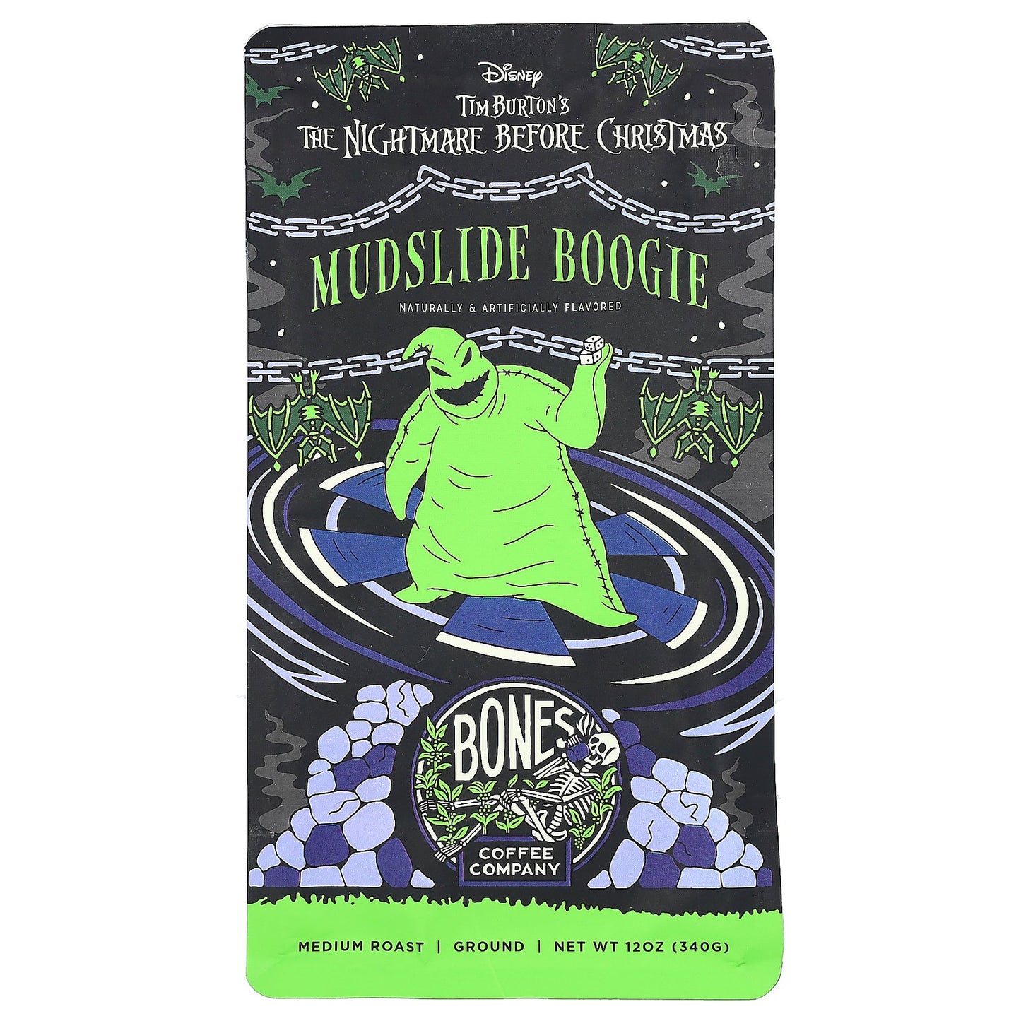 Bones Coffee Company, Mudslide Boogie, Ground, Medium Roast, 12 oz (340 g)