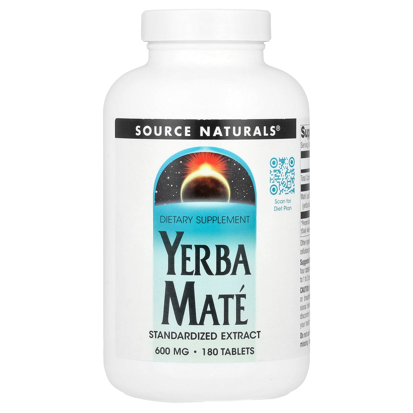 Source Naturals, Yerba Mate, 600 mg, 180 Tablets