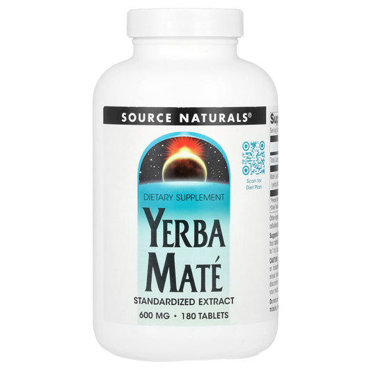 Source Naturals, Yerba Mate, 600 mg, 180 Tablets