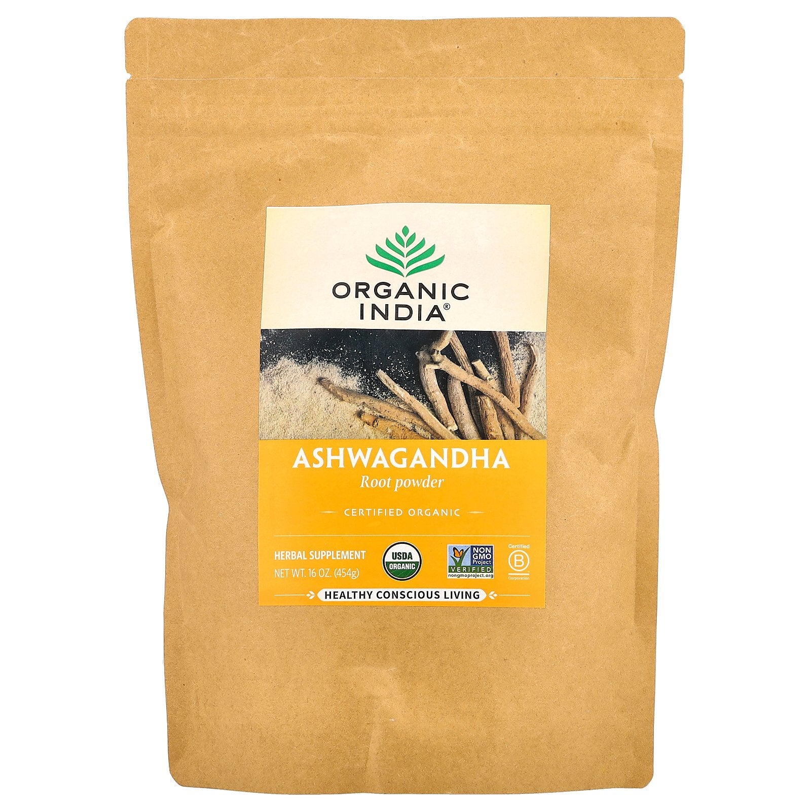 Organic India, Ashwagandha Root Powder, 16 oz (454 g)
