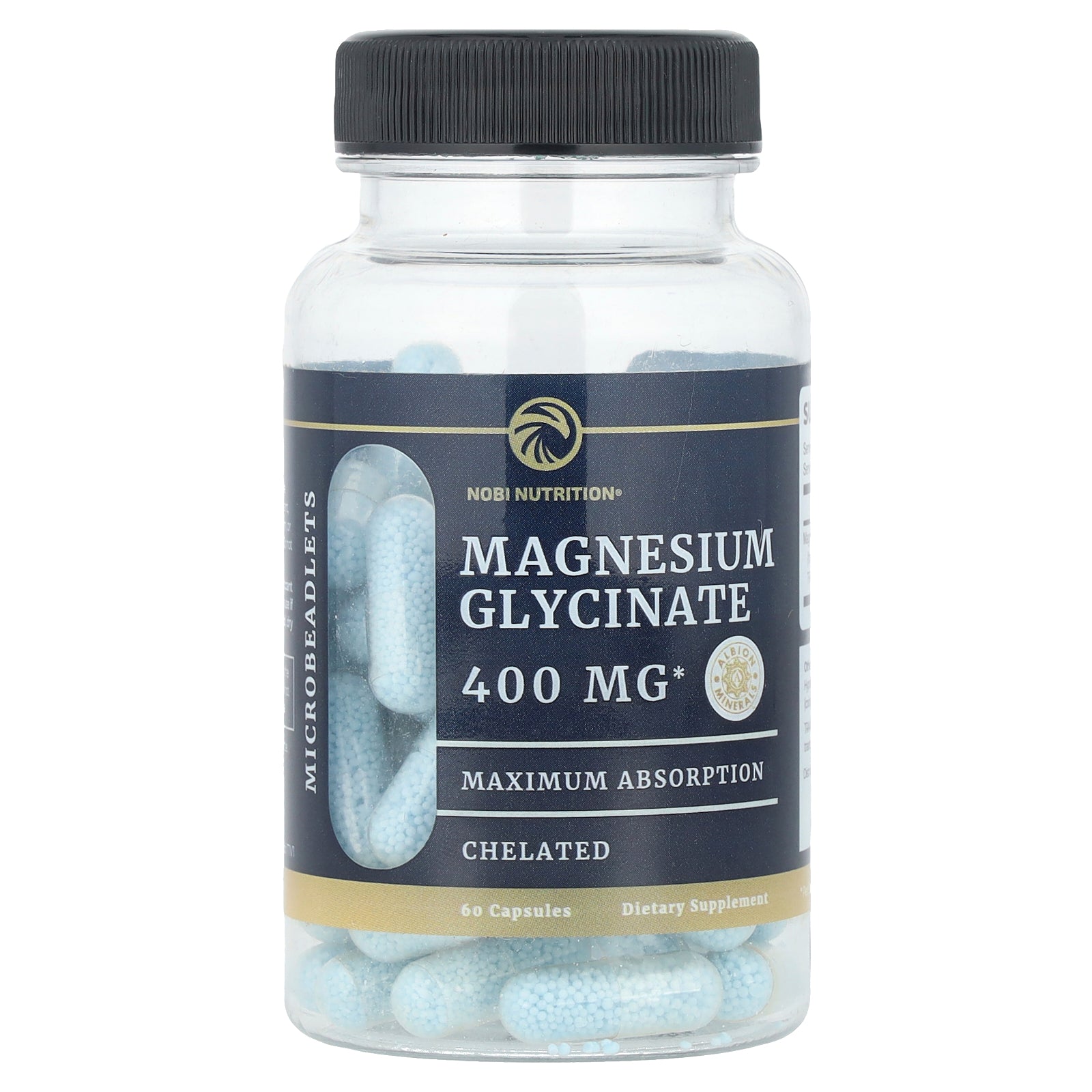 Nobi Nutrition, Magnesium Glycinate, 60 Capsules, (200 mg per Capsule)