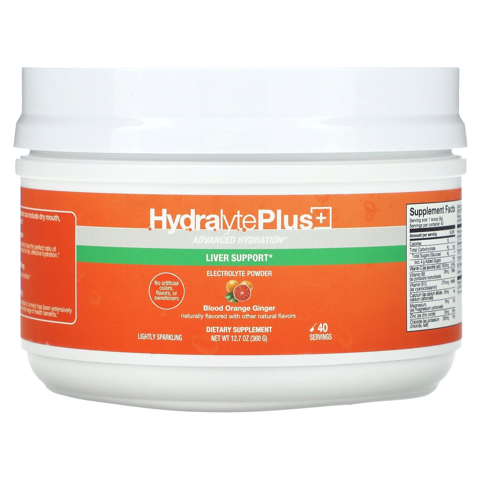 Hydralyte, Hydralyte Plus+, Advanced Hydration, Blood Orange Ginger, 12.7 oz (360 g)