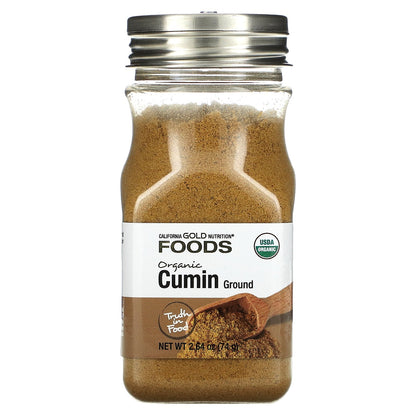 California Gold Nutrition, Foods, Organic Cumin,  2.64 oz (74 g)