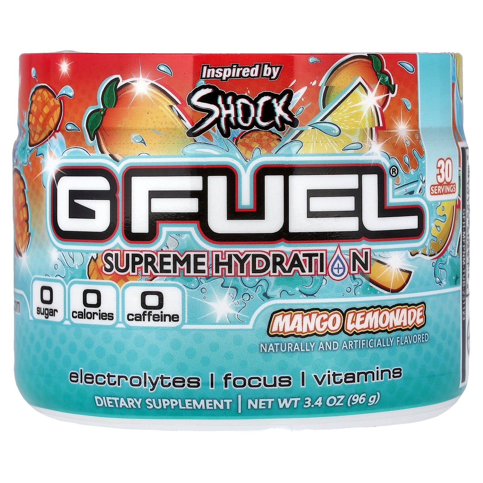 G FUEL, Supreme Hydration, Mango Lemonade, 3.4 oz (96 g)