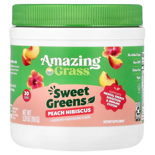 Amazing Grass, Sweet Greens, Peach Hibiscus, 5.29 oz (150 g)