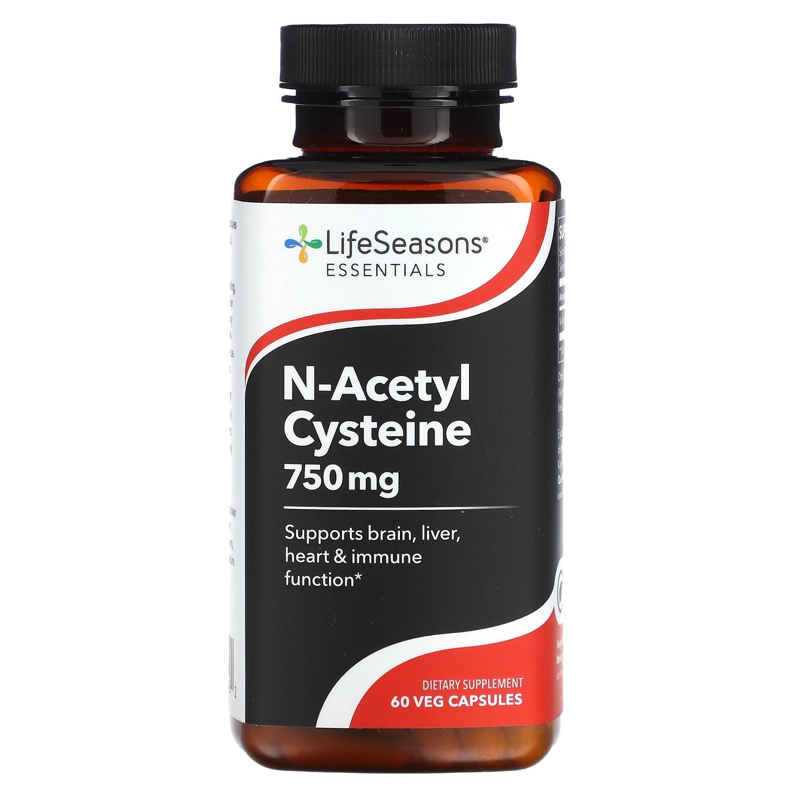LifeSeasons, N-Acetyl Cysteine, 60 Veg Capsules (375 mg per Capsule)