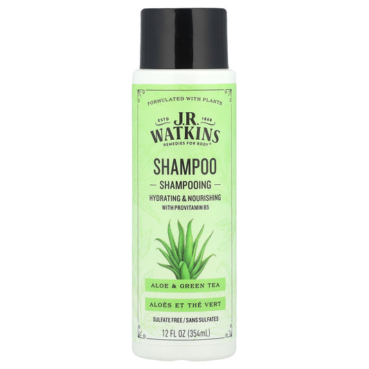 J R Watkins, Shampoo, Aloe & Green Tea, 12 fl oz (354 ml)