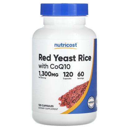 Nutricost, Red Yeast Rice With CoQ10, 120 Capsules