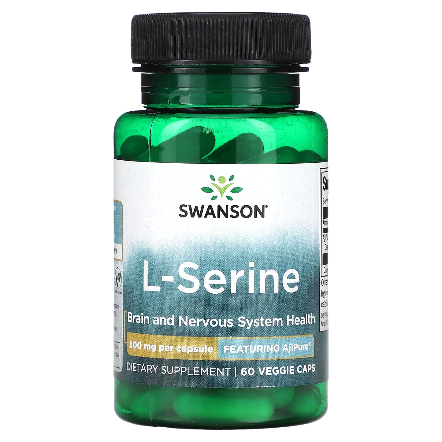 Swanson, L-Serine, 500 mg, 60 Veggie Caps