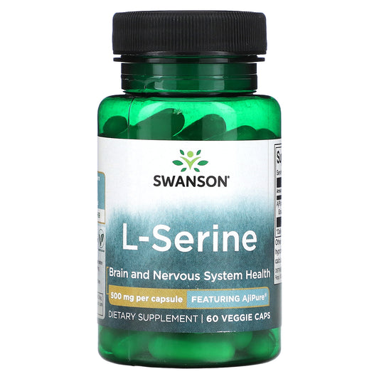 Swanson, L-Serine, 500 mg, 60 Veggie Caps