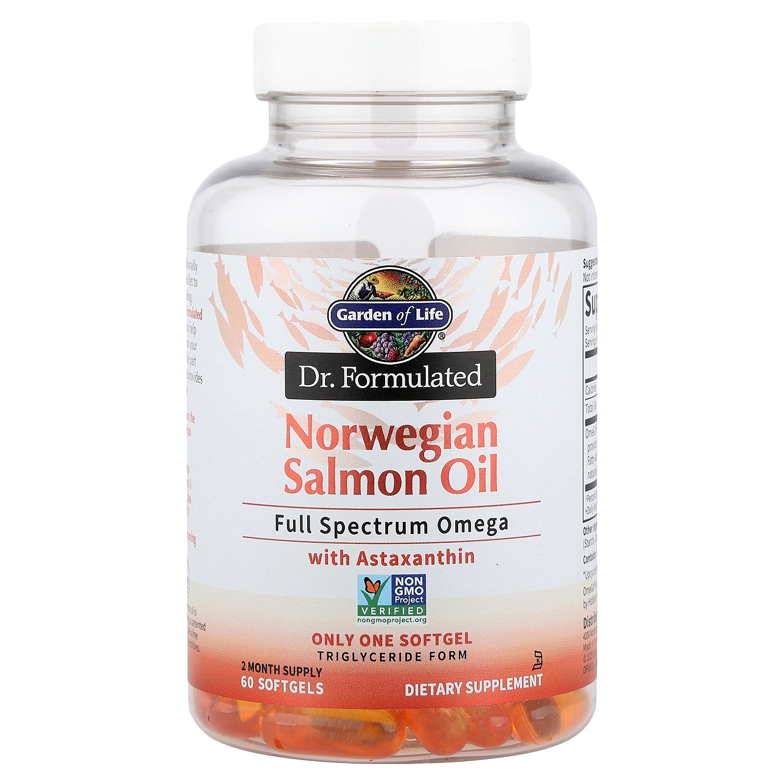 Garden of Life, Norwegian Salmon Oil, 60 Softgels (1,000 mg per Softgel)