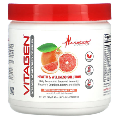 Metabolic Nutrition, VitaGen, Sweet Pink Grapefruit, 8.47 oz (240 g)