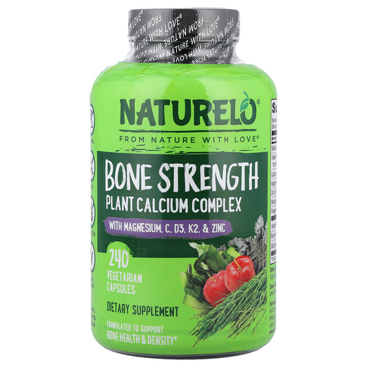 NATURELO, Bone Strength, Plant Calcium Complex, 240 Vegetarian Capsules