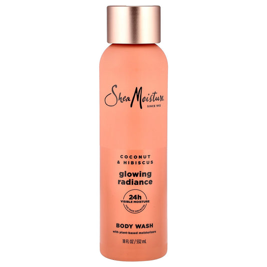 SheaMoisture, Glowing Radiance Body Wash, Coconut & Hibiscus, 18 fl oz (532 ml)