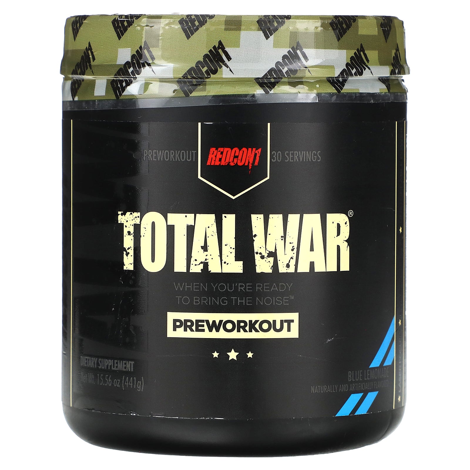 Redcon1, Total War, Pre-Workout, Blue Lemonade, 15.56 oz (441 g)