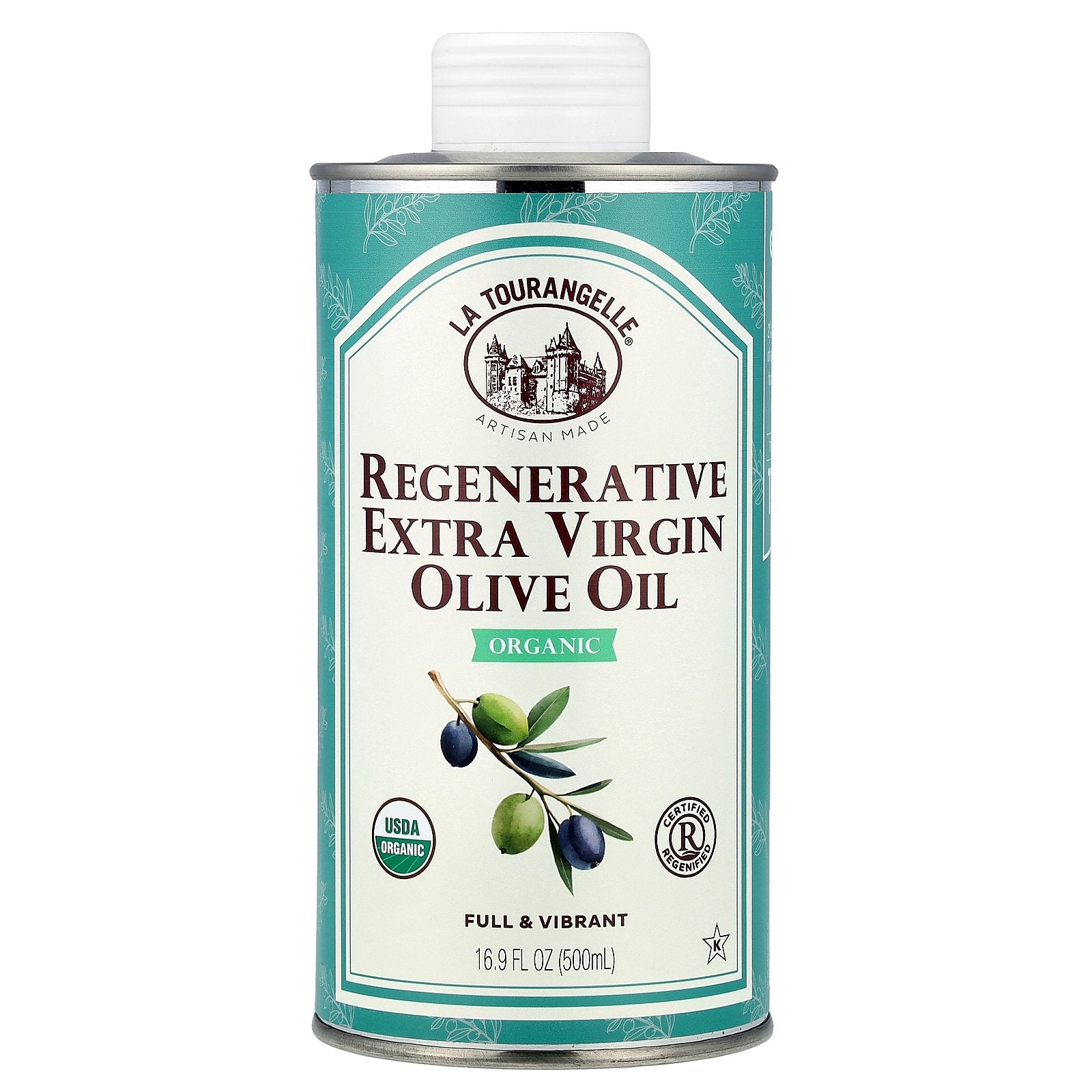 La Tourangelle, Organic Regenerative Extra Virgin Olive Oil, 16.9 fl oz (500 ml)