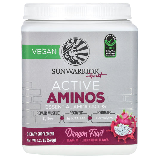 Sunwarrior, Sport, Active Aminos, Dragon Fruit, 1.25 lbs (570 g)