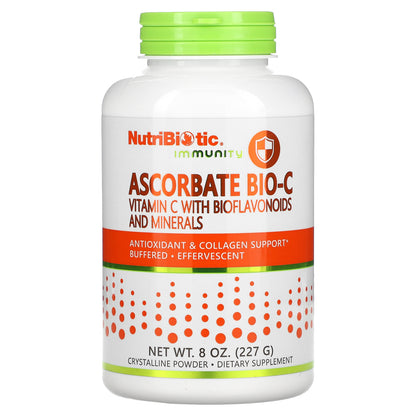 NutriBiotic, Immunity, Ascorbate Bio-C, Vitamin C with Bioflavonoids And Minerals, 8 oz (227 g)