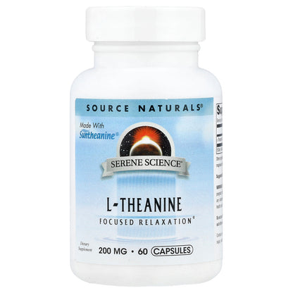 Source Naturals, Serene Science®, L-Theanine, 200 mg, 60 Capsules